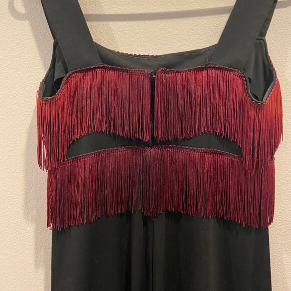 Fred Rothschild Vintage Sheath Dress With Fringe Size 12 - Picture 7 of 13